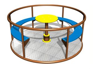 Kolotoč na sedenie KON0002KW (priemer 1,45 m) - hnedý
