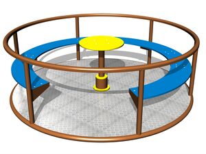 Kolotoč na sedenie KON0004KW (priemer 1,85 m) - hnedý