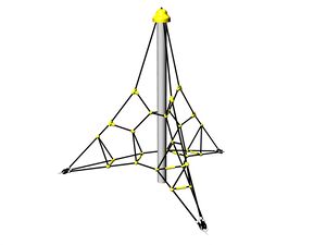 Lanová pyramída PY3200K (v.p. 1 m, so 3-mi napínacími zámkami)