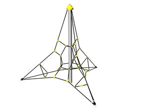 Lanová pyramída PY3250K (v.p. 1 m, so 3-mi napínacími zámkami)