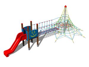 Lanová pyramída s vežou PY831KW - hnedá (v.p. 1,0 m)