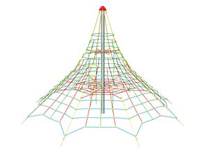 Lanová pyramída PY855K (v.p. 1,5 m, s 8-mi napínacími zámkami)