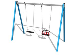 Reťazová dvojhojdačka RH6212KB - modrá (v.p. 1,5 m)