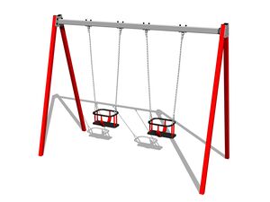 Reťazová dvojhojdačka RH6213KR - červená (v.p. 1,5 m)