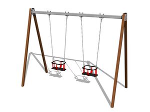 Reťazová dvojhojdačka RH6213KW - hnedá (v.p. 1,5 m)