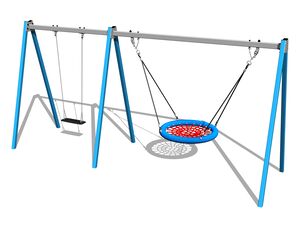 Reťazová dvojhojdačka RH6221KB - modrá (v.p. 1,5 m)
