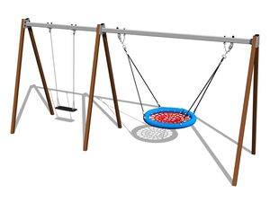 Reťazová dvojhojdačka RH6221KW - hnedá (v.p. 1,5 m)