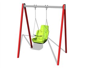 Reťazová hojdačka RH6114KR - červená (v.p. 1,5 m)