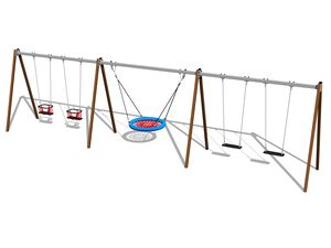 Reťazová päťhojdačka RH6521KW - hnedá (v.p. 1,5 m)
