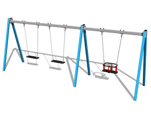 Reťazová trojhojdačka RH6312KB - modrá (v.p. 1,0 m)