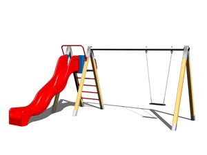 Reťazová hojdačka so šmýkačkou RH115D (v.p. 1,5 m)