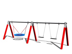 Reťazová trojhojdačka RH302K - celokovová (v.p. 1 m)