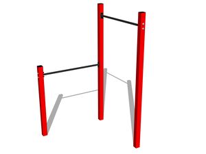 Street workoutová zostava WS8001RD - červená