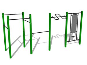 Street workoutová zostava WS8012GD - zelená