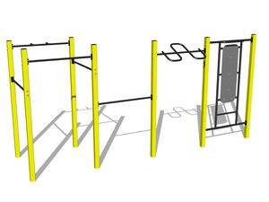 Street workoutová zostava WS8012YD - žltá