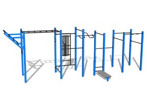 Street workoutová zostava WS8022BD - modrá