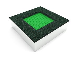 Trampolína do zeme TRA-C140-GZ - zelená