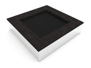Trampolína do zeme TRA-C180-DZ - čierna