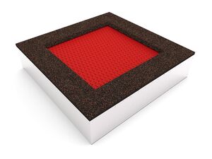 Trampolína do zeme TRA-C180-RZ - červená