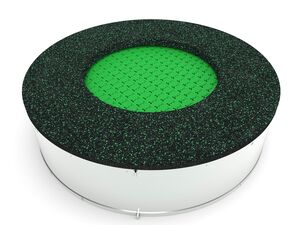 Trampolína do zeme TRA-K145-GZ - zelená