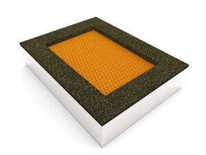 Trampolína do zeme TRA-O210-OZ - oranžová