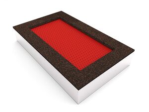 Trampolína do zeme TRA-O270-RZ - červená