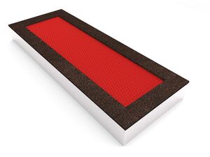 Trampolína do zeme TRA-O420-RZ - červená
