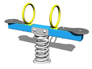 Vahadlová dvojhojdačka na pružine HPV1002KB - modrá