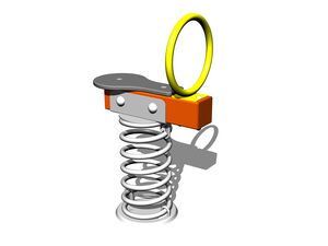 Vahadlová jednohojdačka na pružine HPV1001KO - oranžová